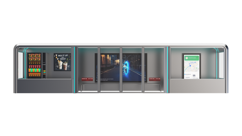 Parada con aire acondicionado